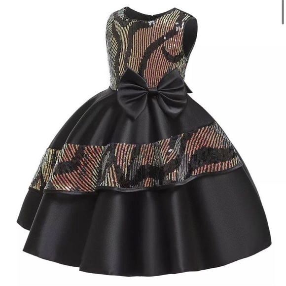 Luxury Sparkly Little black Dress formal birthday dress 5010 - Picture 2 of 7